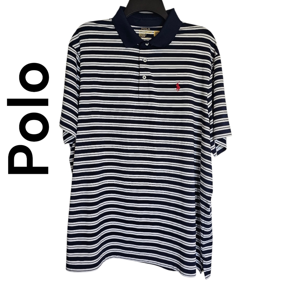 Polo by Ralph Lauren Men's Navy Striped Shirt